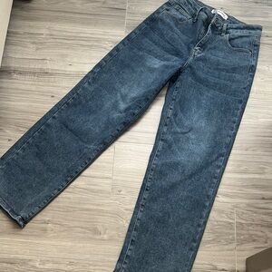 BAMBOO Woman’s Straight Jeans in Dark Indigo Wash